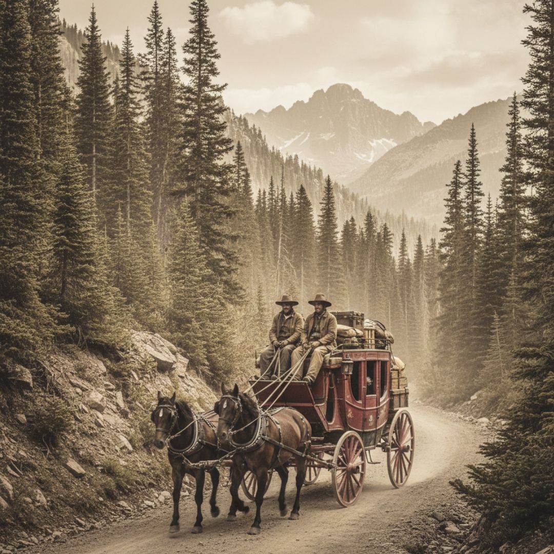 stage coach driving on mineral king road