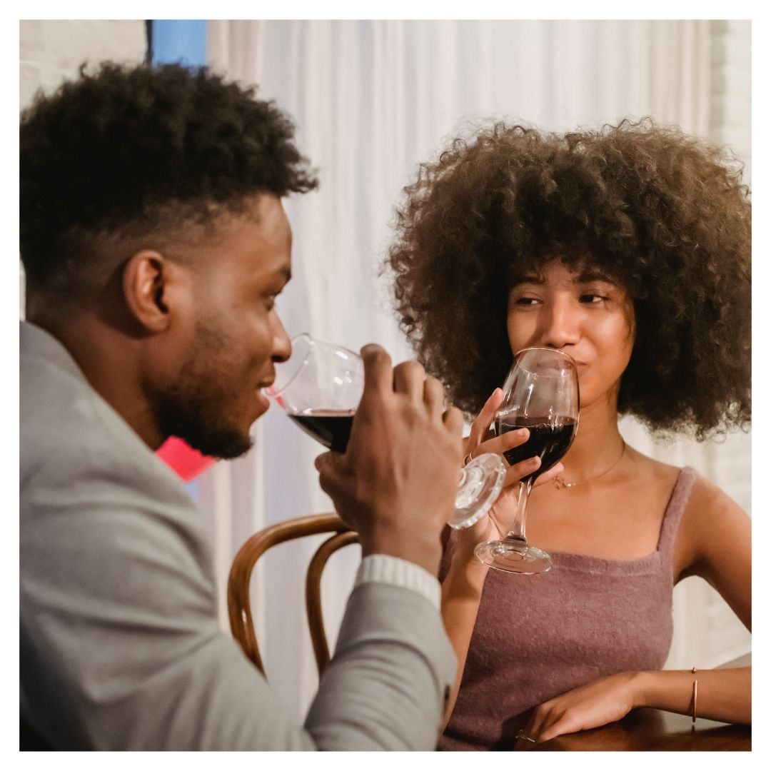 couple drinking wine